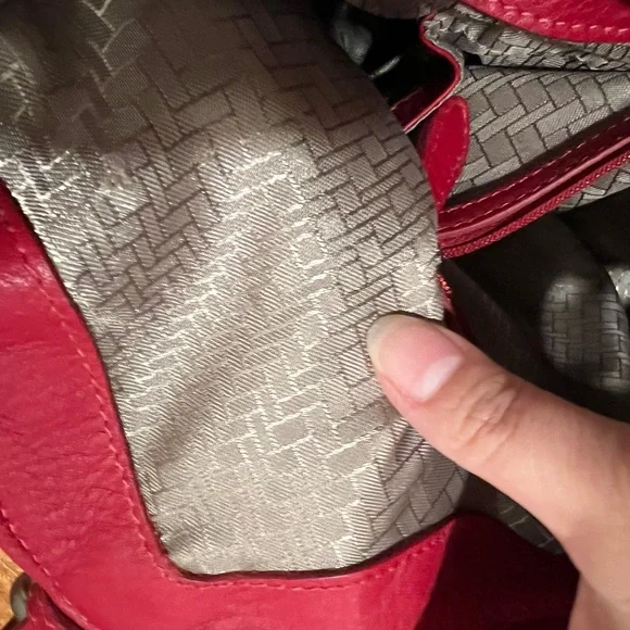 Cole Haan Red pebbled leather tote - Picture 7 of 16